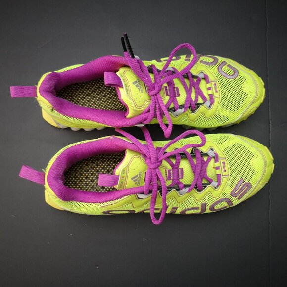 Adidas Torsion System Vigor TR Ladies Size 9.5 Lime Green & Hot Pink Sneakers - Picture 3 of 10